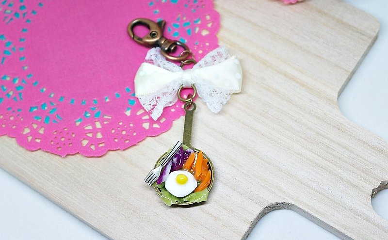 ➽ clay series - love the purse egg breakfast - ornaments series # bag accessories # # gift # # simulation # - Keychains - Clay White