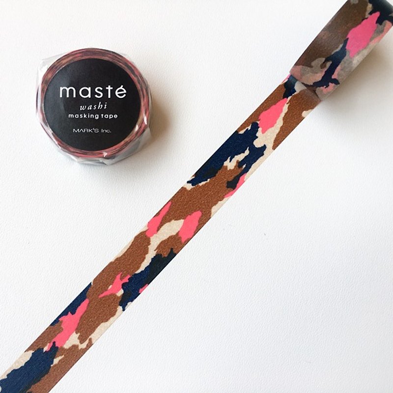 Mastee and paper tape Multi Pattern [Camel Camouflage (MST-MKT184-CM)] - Washi Tape - Paper Multicolor