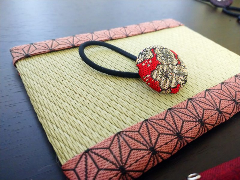 吉祥【梅】ヘアゴム　髪飾り　日本製　ハンドメイド - 髮夾/髮圈 - 其他材質 紅色