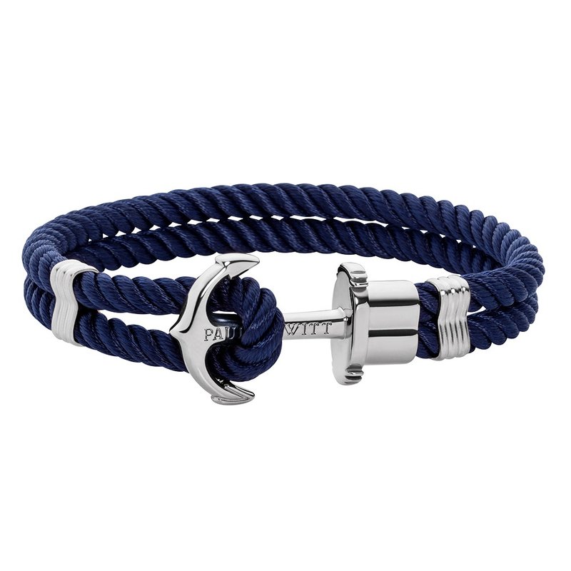 Paul Hewitt Anchor Bracelet PHREP Sliver PH-PH-N-S-N - สร้อยข้อมือ - ไนลอน สีน้ำเงิน