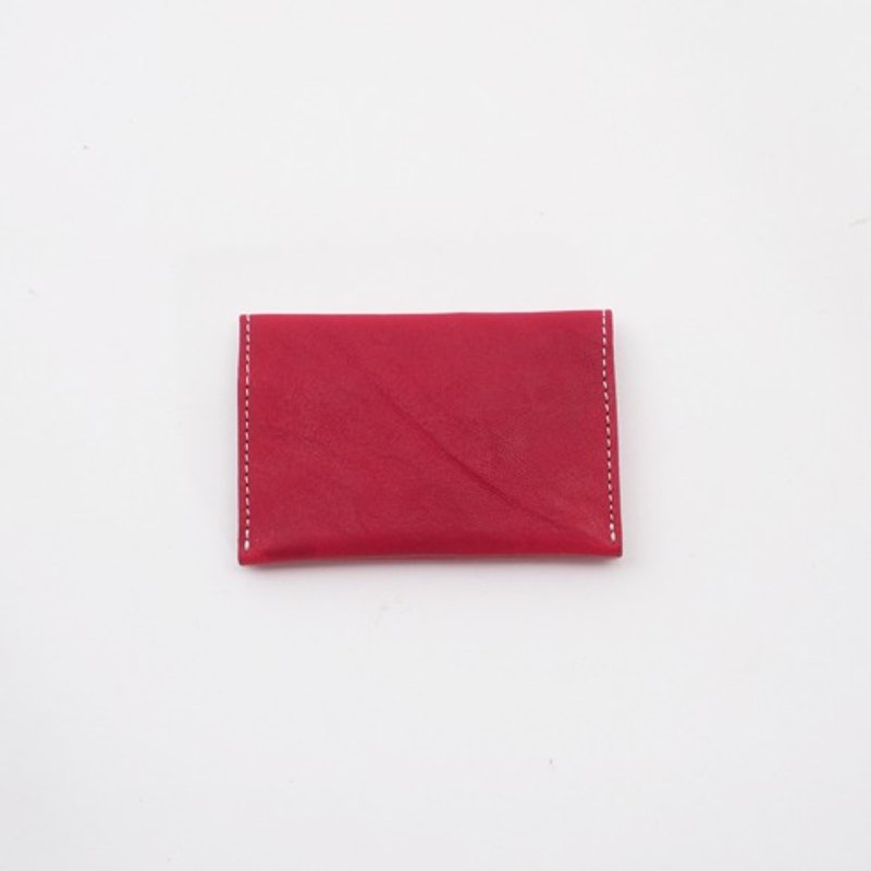 tanning cow leather case（赤）/名刺入れ/meishi01_r - 其他 - 真皮 