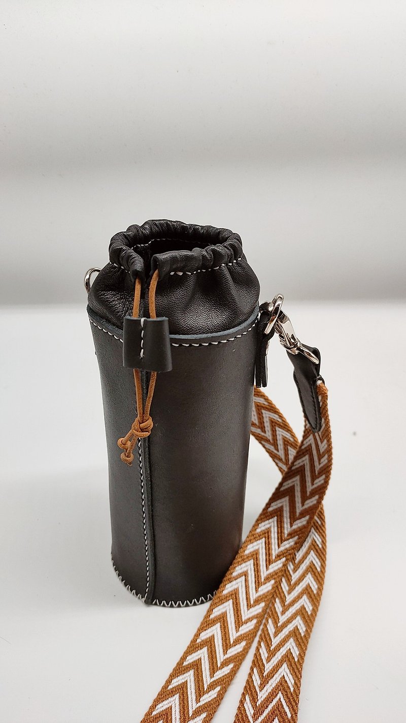Royal Thermos Tote Bag - Beverage Holders & Bags - Genuine Leather Black