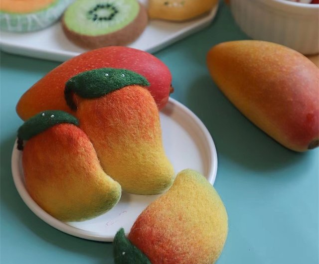 Wool Felt Hand Made Fruit Series Three Layer Gradient Mango Hand Made Brooch Pin Hairpin Magnet Shop Thankxixi Brooches Pinkoi