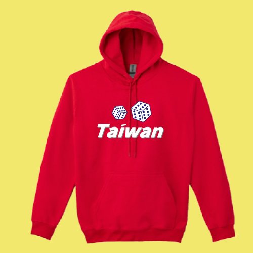 CHIC SHOP 插畫設計館 TEAM TAIWAN 棒球 骰子 帽T 衣服 衣服 長袖 黑色 藍色 白色 紅色