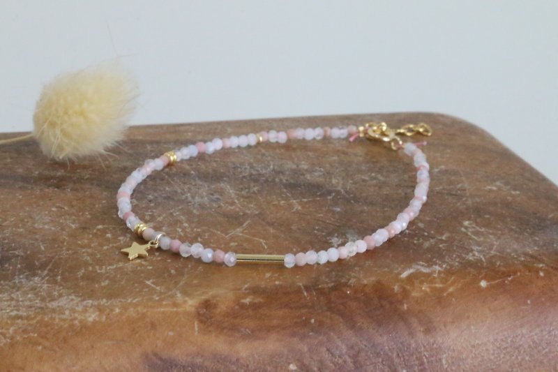 Recommended Mother's Day gift bracelet Stone opal-tied into a ponytail and beautiful- - สร้อยข้อมือ - เครื่องประดับพลอย สึชมพู