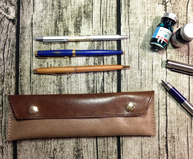 Retro leather thin pencil case-retro Brown(limited quantity while stocks  last) - Shop motherhouse-tw Pencil Cases - Pinkoi