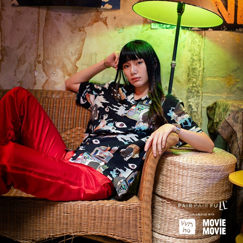 香港原創設計 中性夏威夷裇 MOViE MANIA 宵夜怪談 - 其他 - 其他人造纖維 黑色