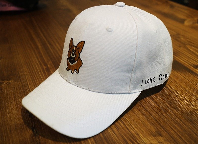 Mr. Butter Cafe cream exclusive custom embroidered baseball cap white - หมวก - ผ้าฝ้าย/ผ้าลินิน ขาว