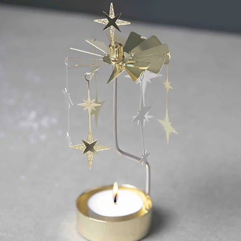 Twinkling Star Rotating Candle Holder (With Candles) - เทียน/เชิงเทียน - โลหะ 