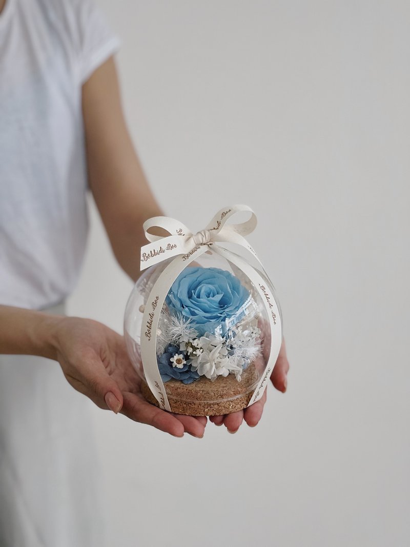 [Eternal Rose Glass Ball] • Valentine’s Day Gift/Birthday Gift/Eternal Flower/Eternal Rose - Dried Flowers & Bouquets - Plants & Flowers Blue