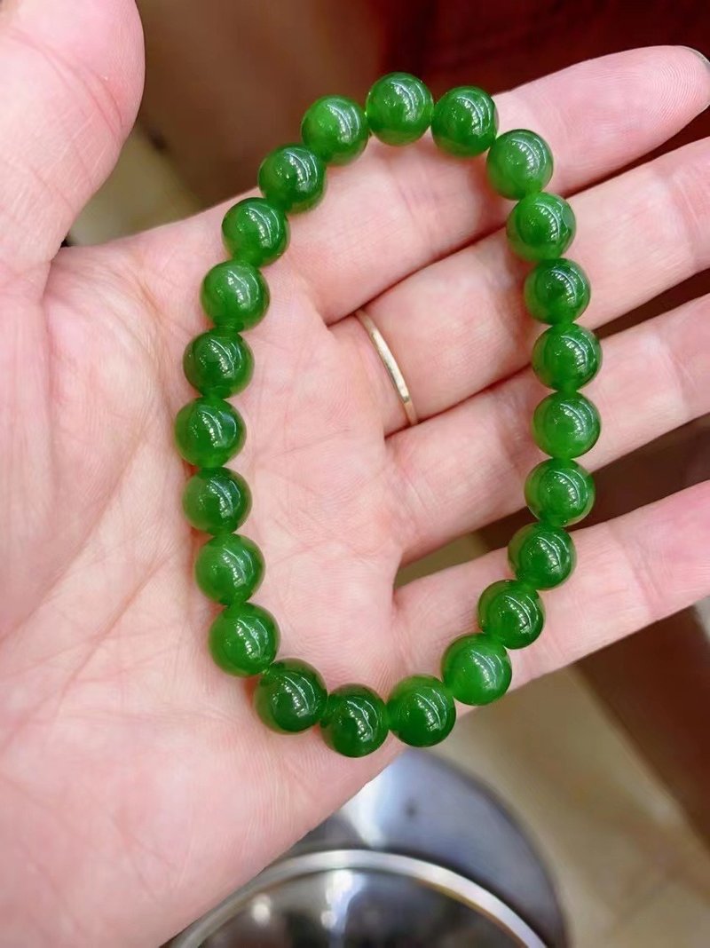 Hotan Jasper Bracelet Yang Green Fashion Style/Bracelet - สร้อยข้อมือ - หยก สีเขียว