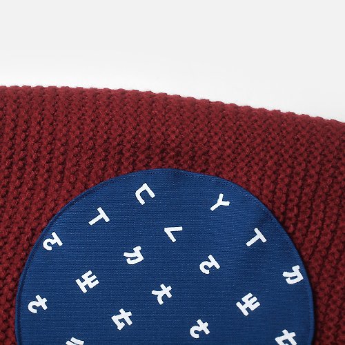 HEY SUN 台灣的注音符號口袋針織圍巾-新版深紅