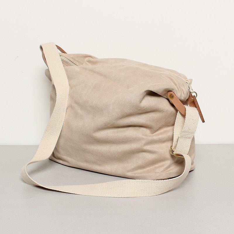 Dumpling bag Tote bag Large capacity Daily Super easy to use - Dark Grey - Messenger Bags & Sling Bags - Cotton & Hemp Khaki