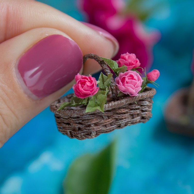 TUTORIAL Miniature wicker basket with a rectangular bottom | PDF + video - 手工藝教學/工具書 - 其他材質 