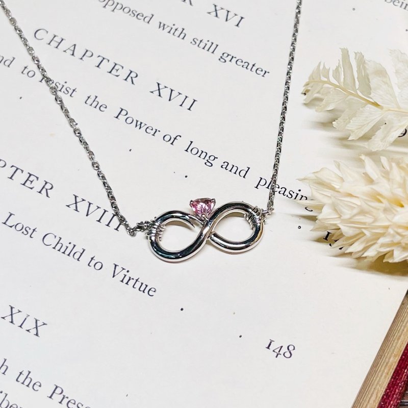 【Jewelry Ya 茱麗葉】無限愛戀 - 粉嫩 -單顆拓帕石18K 白K金項 - 項鍊 - 貴金屬 