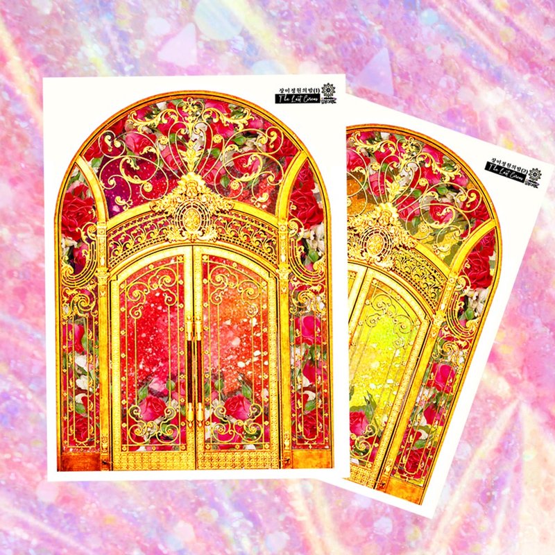 *Night of Rose Garden Frame Deco Stickers (7colors) - 貼紙 - 紙 
