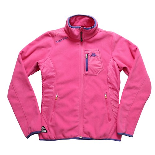 富士鳥古著屋 KAPPA 桃粉色絨布運動外套 保暖外套