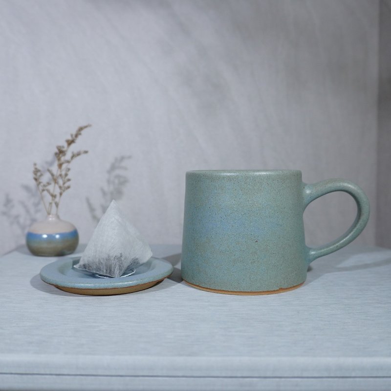 Blue ash powder Oyamagata cup - about 435ml - แก้วมัค/แก้วกาแฟ - ดินเผา หลากหลายสี