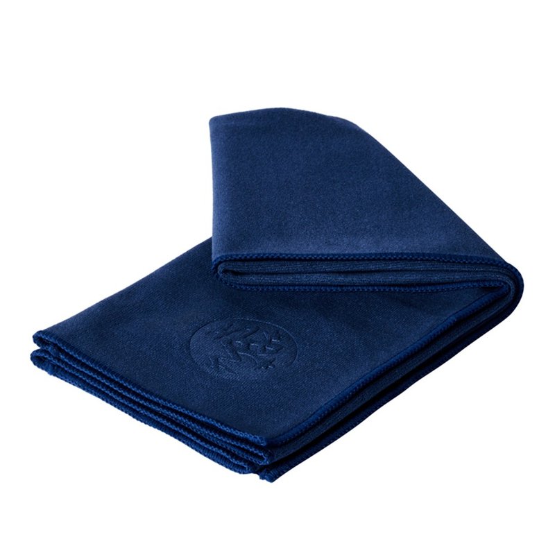 【Manduka】eQua Hand Towel 瑜珈手巾 - Midnight (濕止滑) - 運動配件 - 聚酯纖維 藍色