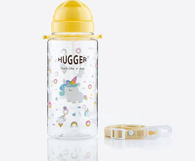 16 oz Kids Plastic Tritan Water Bottle with Straw | FJ Bottle, Yellow