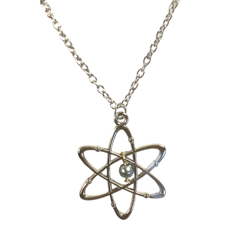 Atomic Model Necklace, Rutherford Model Necklace - Necklaces - Other Metals Silver