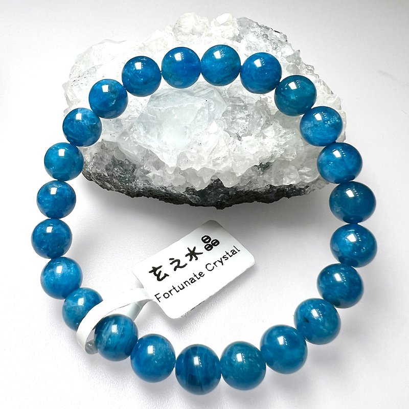 Blue Apatite Bracelet | Crystal | Crystal Bracelet | Crystal Bracelet | - สร้อยข้อมือ - คริสตัล สีน้ำเงิน