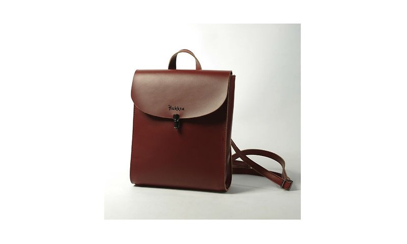 Leather Backpack Shoulder bag - กระเป๋าแมสเซนเจอร์ - หนังแท้ สีนำ้ตาล