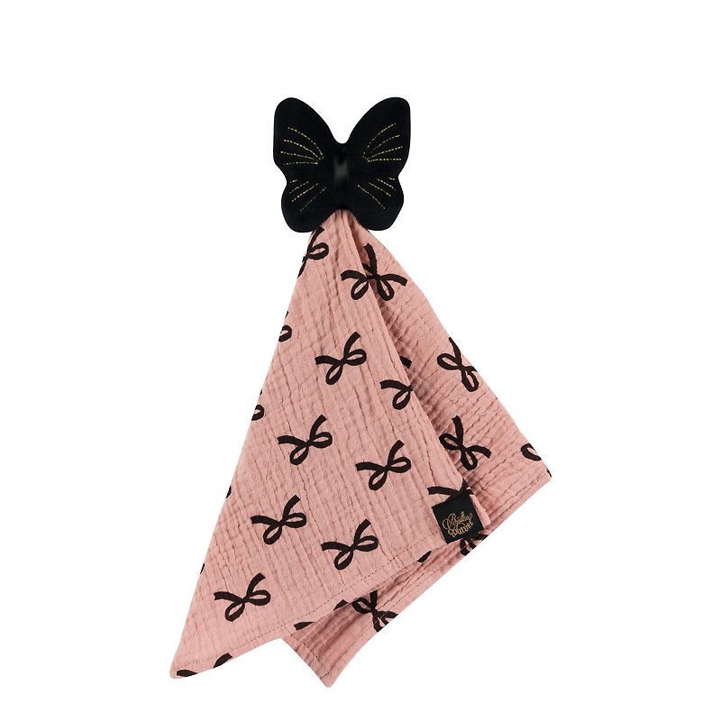Sweden Bjallra of Sweden (BOS) doll soothing towel pink bow - Other - Cotton & Hemp Pink