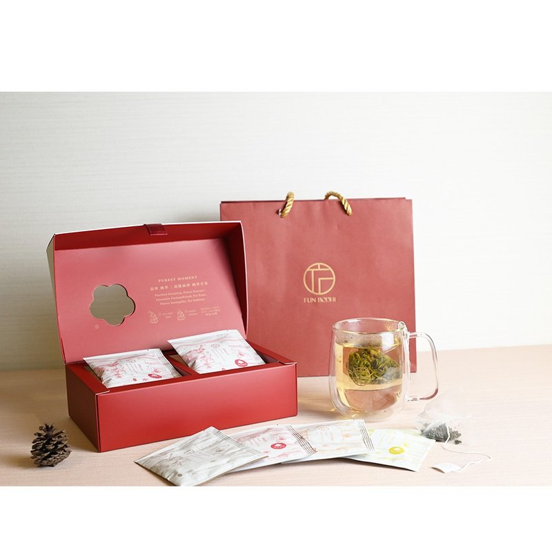 【Four Seasons Tea Charm】Taiwan Alishan Alpine Rose Honey Black Tea Tea Bag Gift Box - Tea - Paper Red