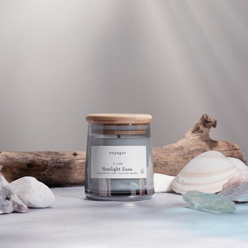 Haiyi | Photosynthetic Sea Islet Natural Essential Oil Scented Candle | voyager - เทียน/เชิงเทียน - แก้ว สีเทา