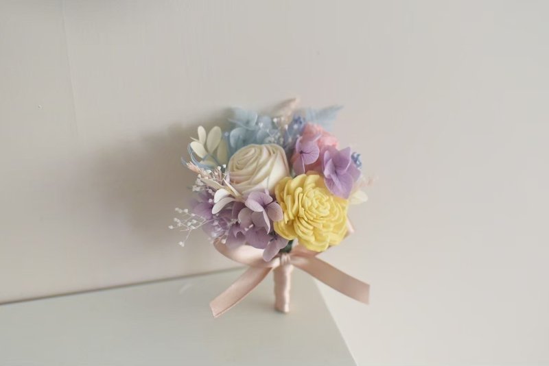 /紫色系胸花/捧花 新娘 婚禮佈置 客製化 胸花 婚禮 婚攝 永生花 - 乾燥花/永生花 - 植物．花 紫色