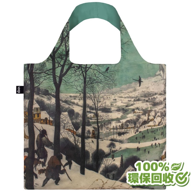 LOQI 環保材質購物袋-雪中獵人 (無扣帶、無暗袋) - 手提包/手提袋 - 環保材質 卡其色