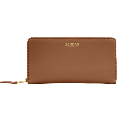 CROSS, CERRUTI 1881, ZENDAR 官方旗艦館 ZENDAR 限量1折 頂級小羊皮金標拉鍊長夾 全新專櫃展示品
