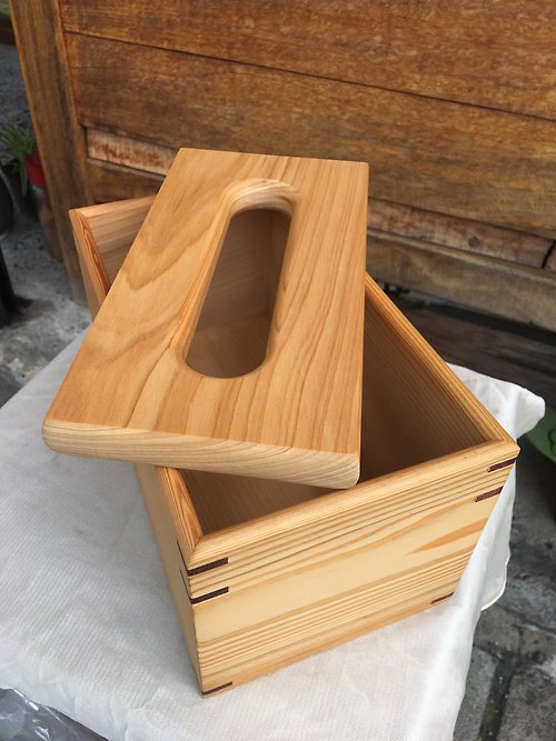 吉林木 台灣檜木抽取式面紙盒、衛生紙盒