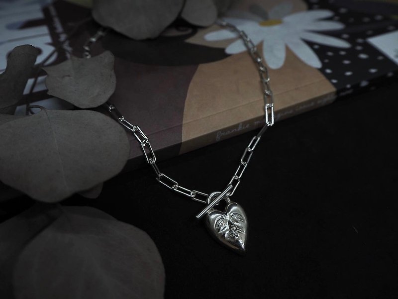 Heart Lock-Sterling Silver Necklace - Necklaces - Sterling Silver 