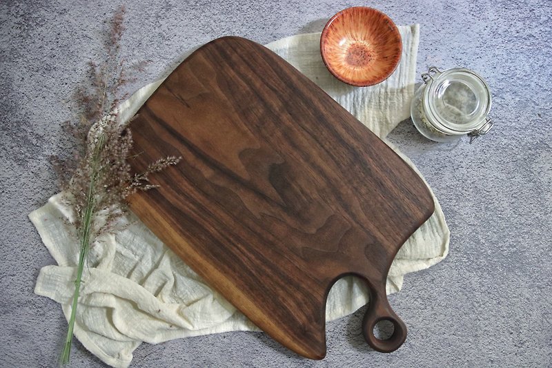 Walnut Wide Cutting Board│Cooking Platter Cheese Plate Tray│The whole board is non-splicing, non-toxic and safe - Serving Trays & Cutting Boards - Wood 