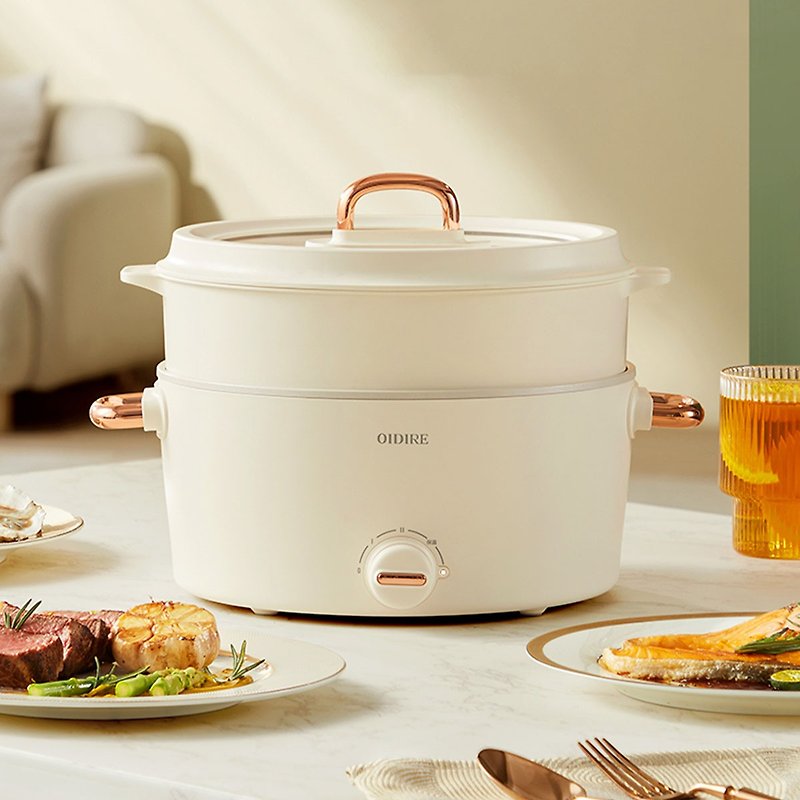 [Free Shipping Special] OIDIRE Electric Cooker for Frying, Steaming and Stewing - กระทะ - วัสดุอื่นๆ ขาว