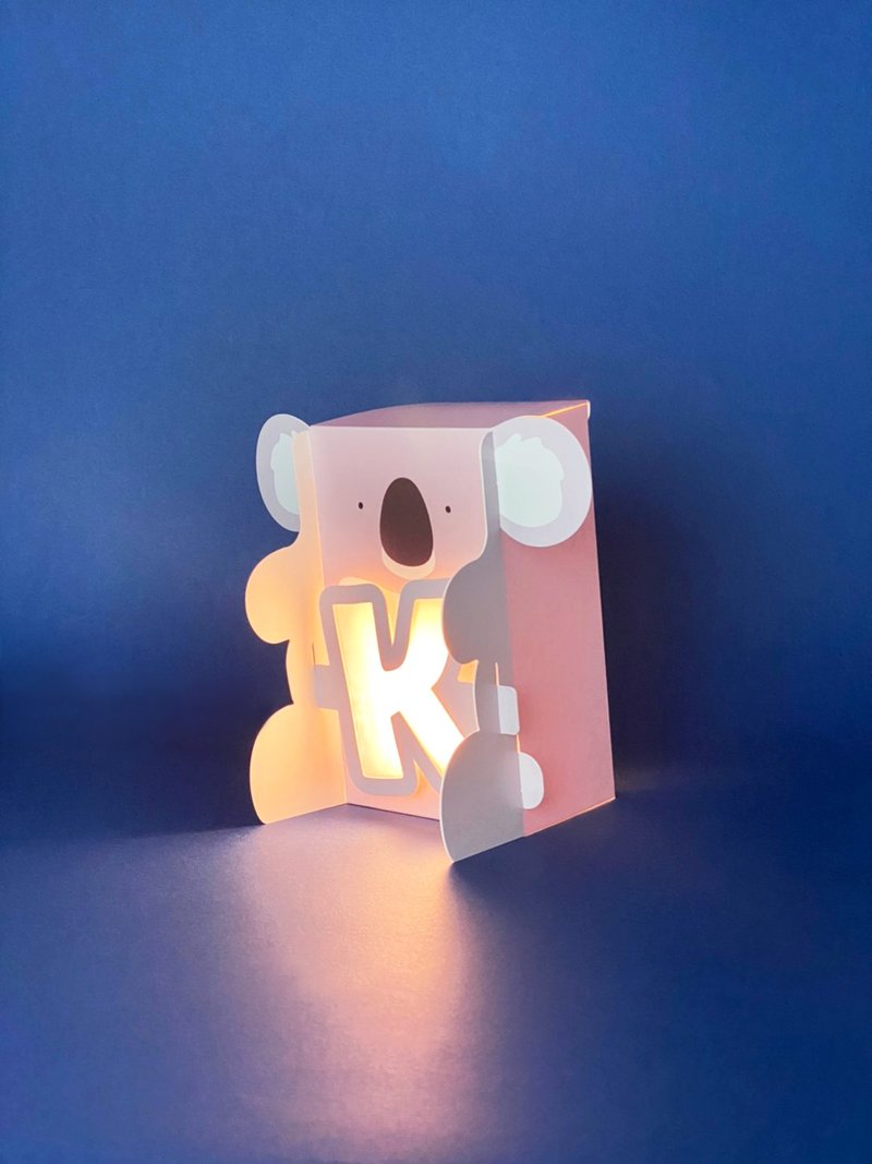 Animal shape letter lamp-K.koala koala/free cutting. Lighting - Lighting - Paper 