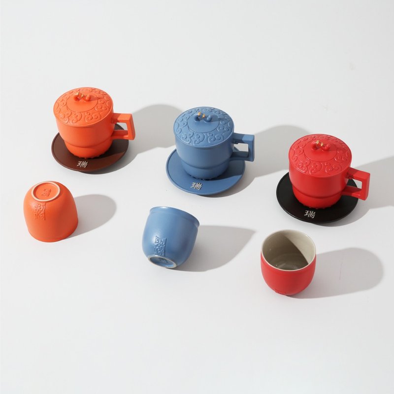 陸寶 福瑞呈祥雙杯禮 雙杯配置 泡茶杯 - 茶壺/茶杯/茶具 - 陶 