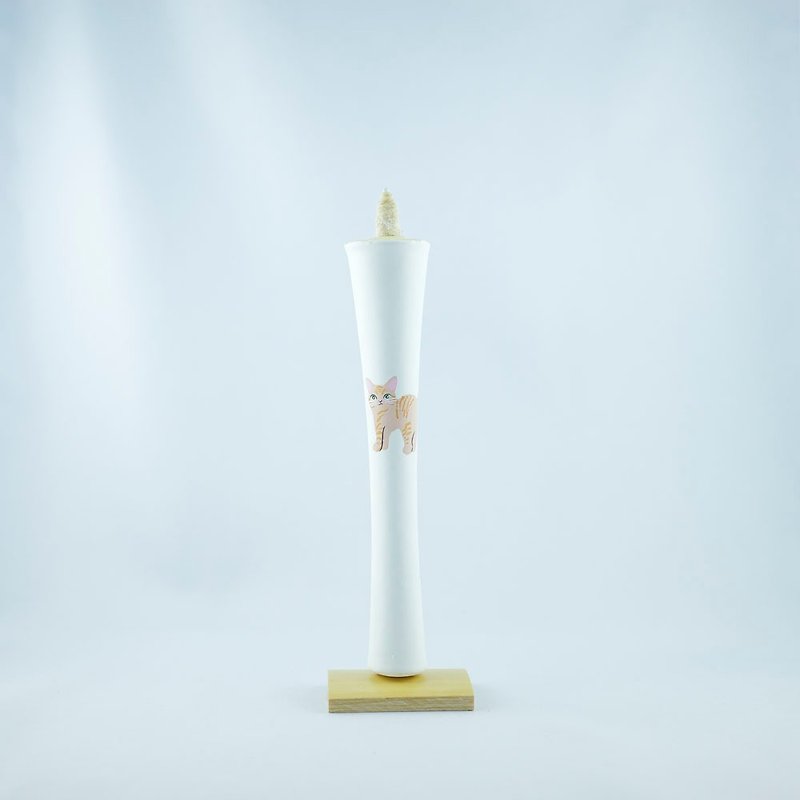 [Kyoto Fushimi Kyo Candle] The world is a cat joint limited edition NMR-1514 - Candles & Candle Holders - Wax White