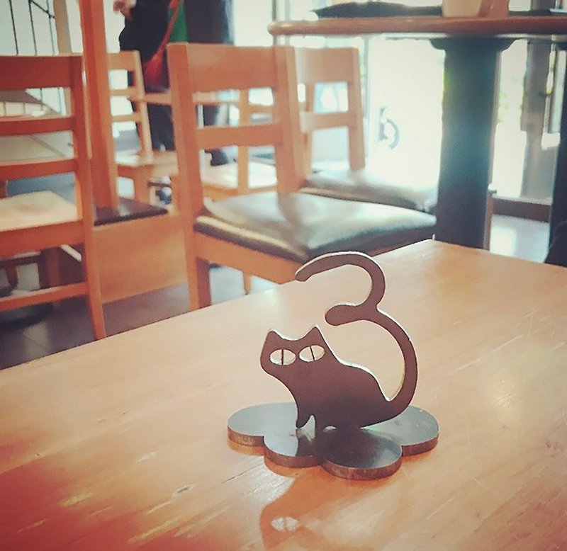 [Tianshi Xiaowu-Industrial Style Black Cat Digital Table Card]