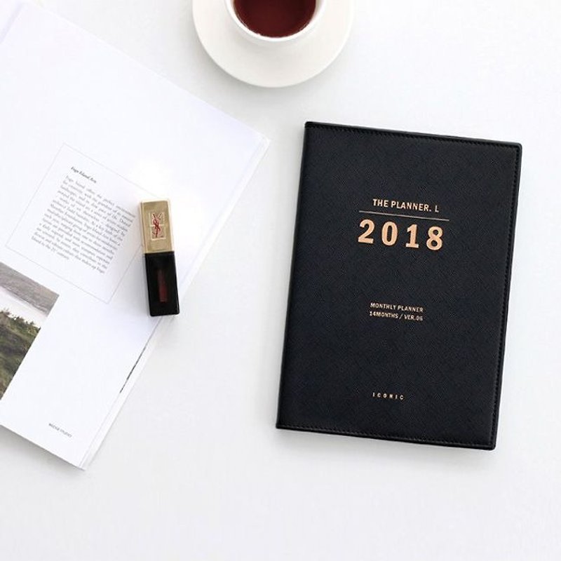 ICONIC 2018 Classic Monthly L (Aging) - Juejue Black, ICO50435 - Calendars - Paper Black