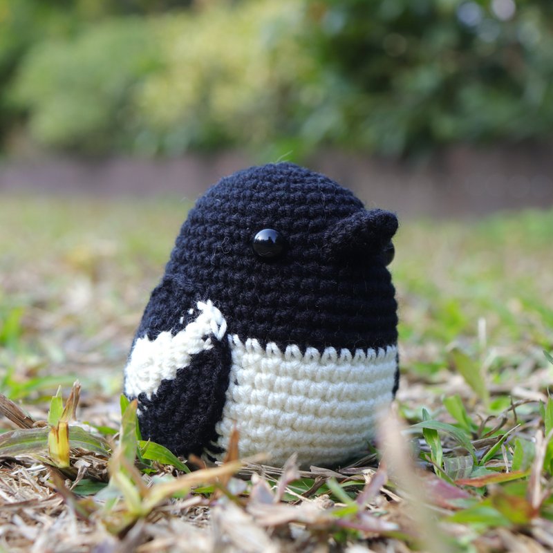 Hong Kong wild animal: Magpie Robin - Stuffed Dolls & Figurines - Wool 