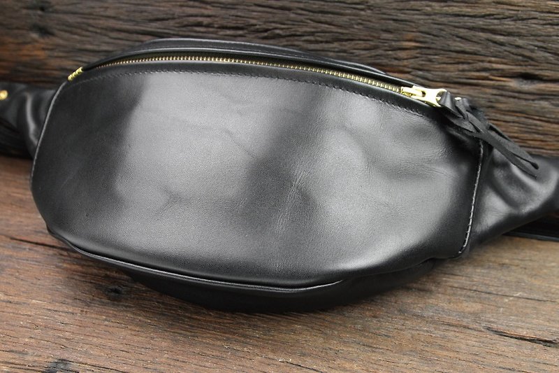 [METALIZE] Full Leather Coin Purse - Plain - Messenger Bags & Sling Bags - Genuine Leather Black