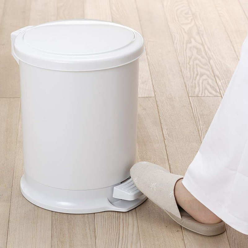 日本RISU (H&H)圓筒造型踩踏垃圾桶 10L - 垃圾桶 - 塑膠 