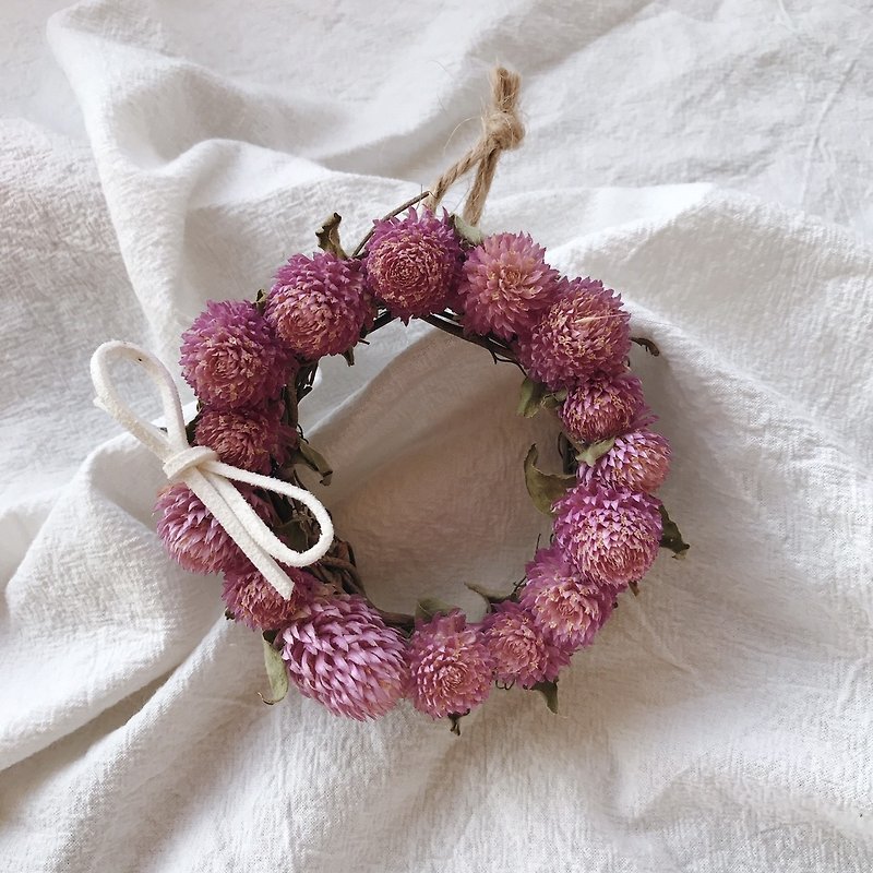 {BUSYBEE} Mini Amaranth Palm Wreath Christmas Gift Exchange Gift - Items for Display - Plants & Flowers 
