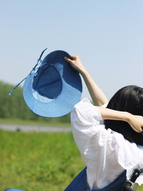 Weaving cloud Linen Linen original linen big brim hat sunscreen sunshade hat  2022 summer niche design ladies Y255 - Shop zbymama Hats & Caps - Pinkoi