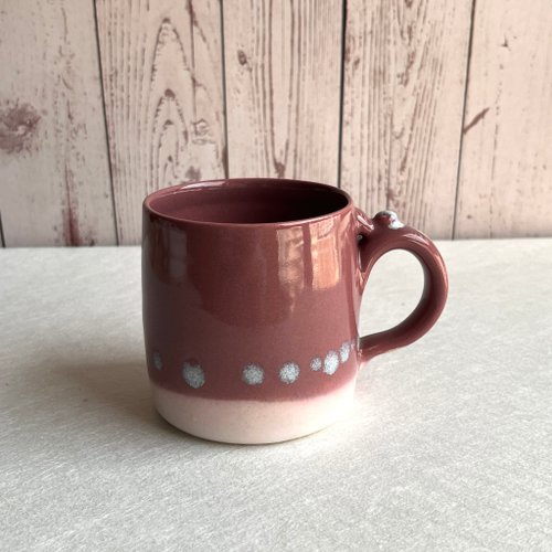 兩顆麻糬陶藝工作室 絳紫。手工陶瓷馬克杯 茶杯 咖啡杯 陶杯 陶藝 母親節禮物