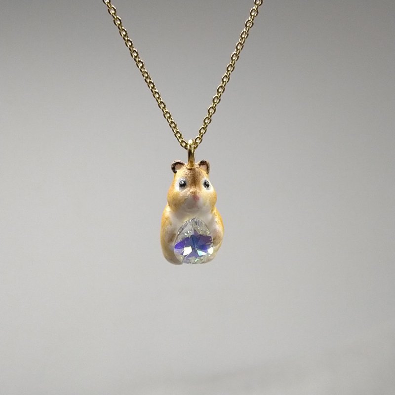 Handmade - Brown Hamster Necklace - Necklaces - Clay 