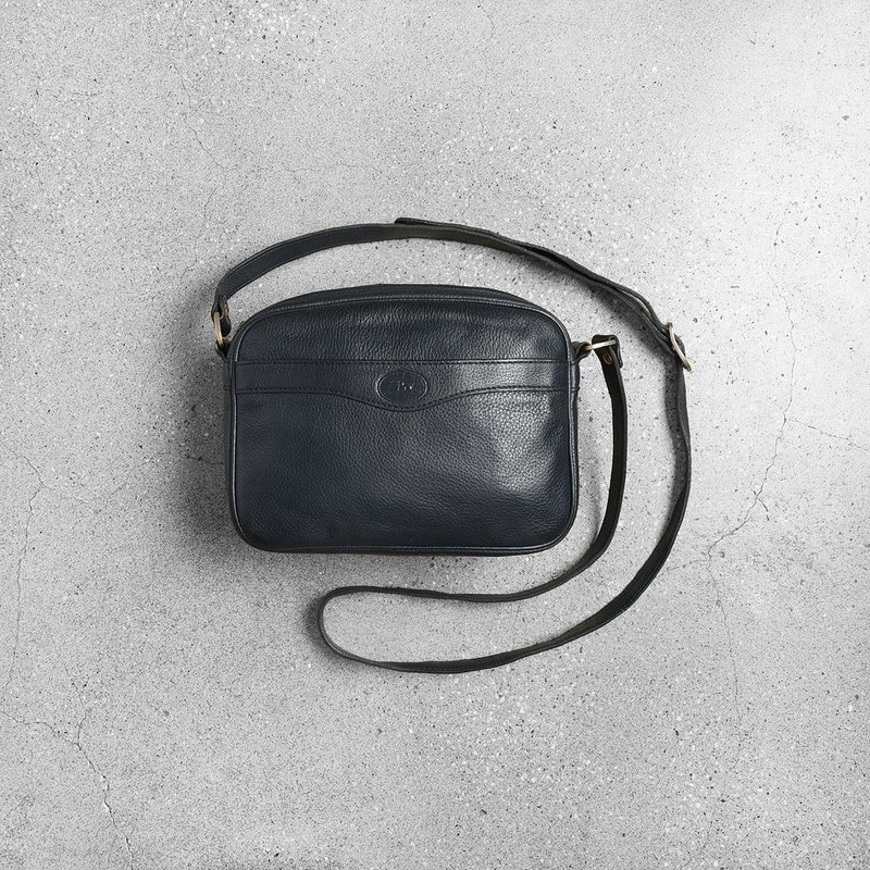 Longchamp 斜背包 / Vintage 古著 / 台北古著店 - 側背包/斜背包 - 真皮 藍色
